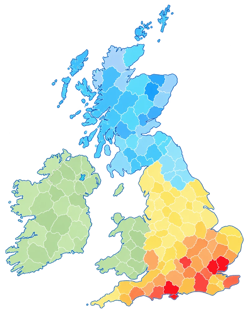 Illustrative UK and Ireland opportunity map